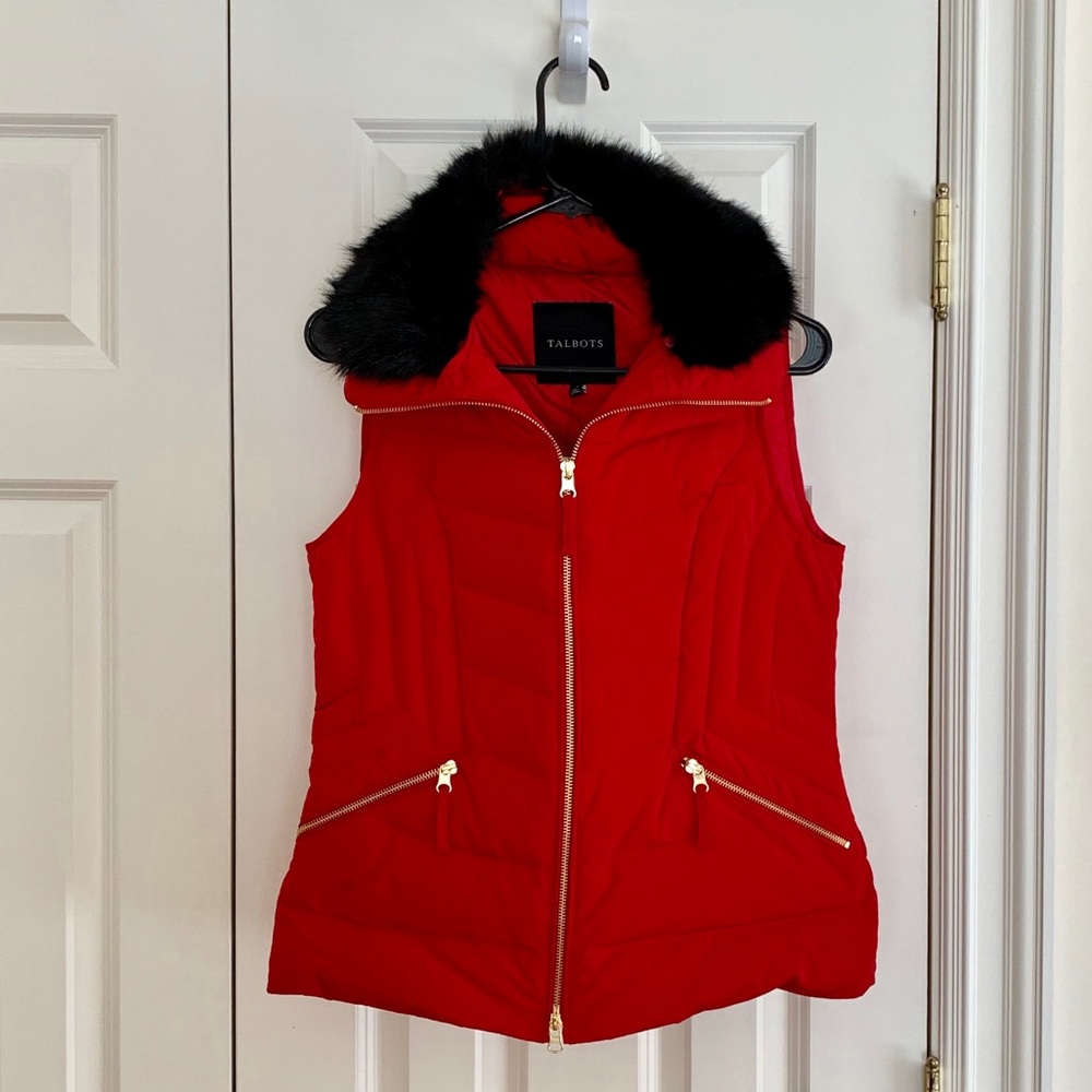 Talbots real down vest